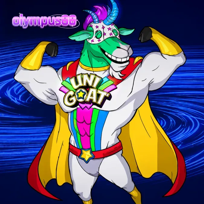 Tampilan visual permainan slot Unigoat dengan tema kambing ajaib dan kubis emas