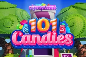 Tampilan layar permainan slot 101 Candies yang penuh warna